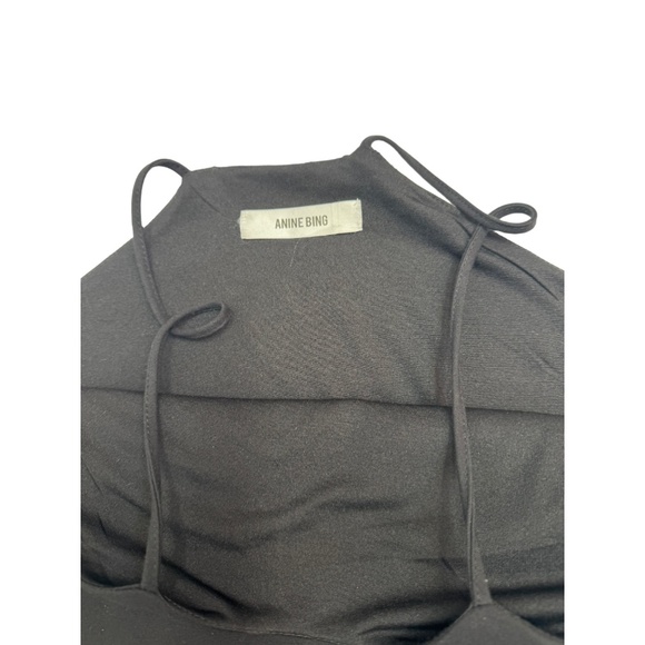 Anine Bing Bree Square Neckline Knee Length Black Dress Size M - Picture 11 of 11